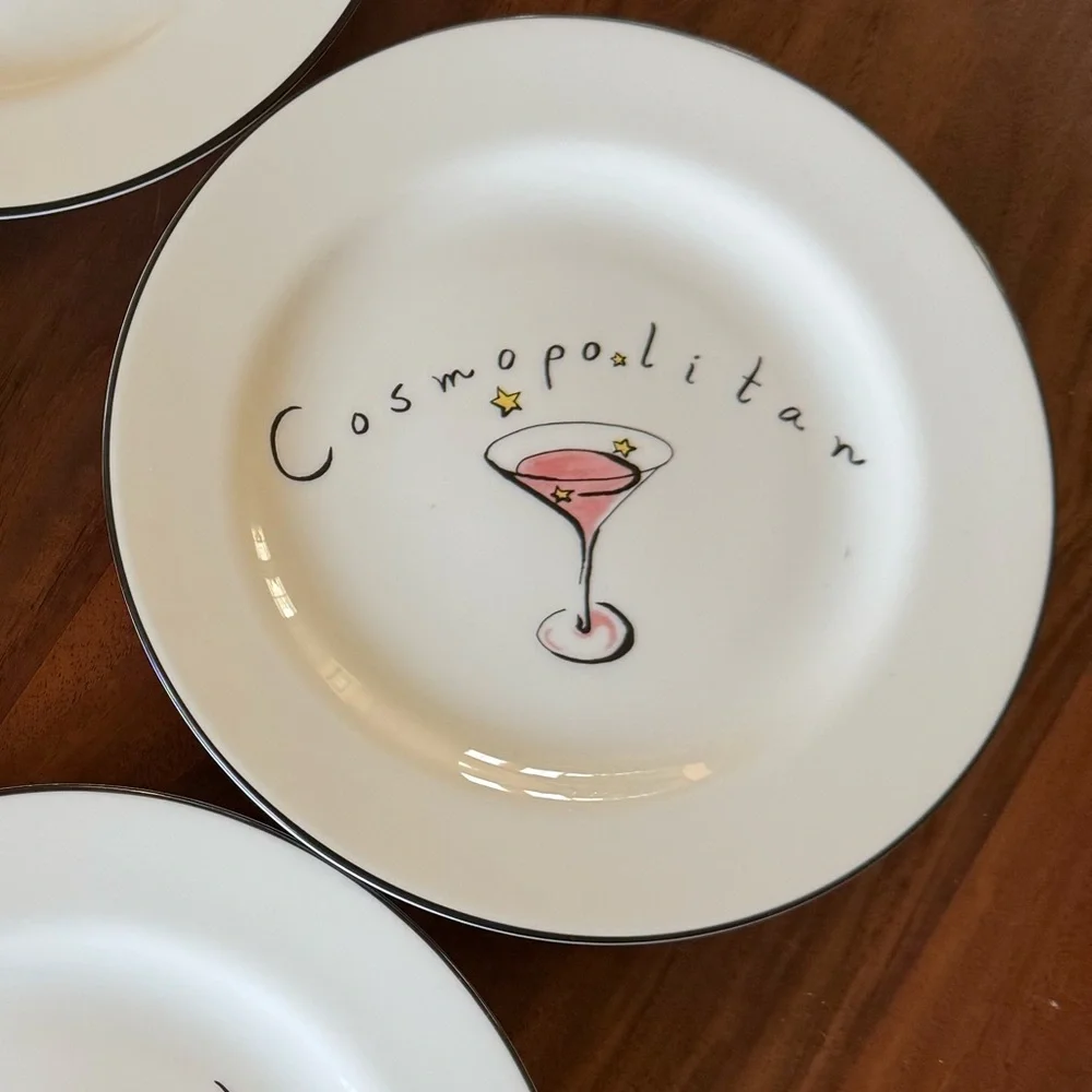 Pottery Barn Martini Plates set of four